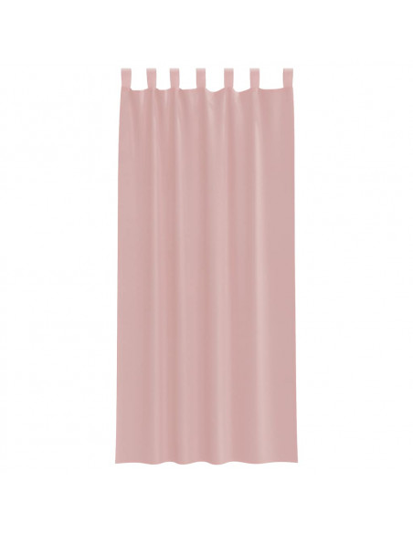 Tende in Voile con Tasche per Aste 2 pz Rosa