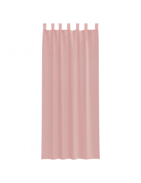 Tende in Voile con Tasche per Aste 2 pz Rosa
