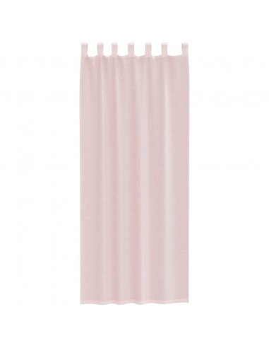Tende in Voile con Tasche per Aste 2 pz Rosa Chiaro