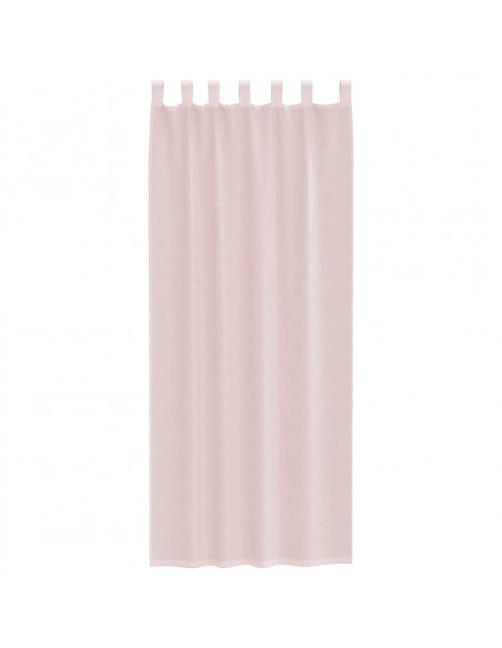 Tende in Voile con Tasche per Aste 2 pz Rosa Chiaro