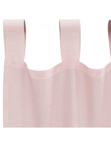 Tende in Voile con Tasche per Aste 2 pz Rosa Chiaro