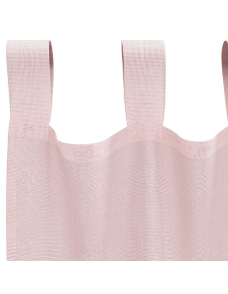 Tende in Voile con Tasche per Aste 2 pz Rosa Chiaro