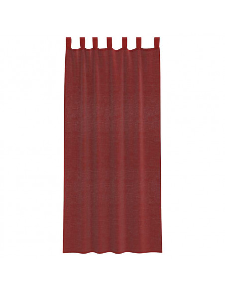 Tende in Voile con Tasche per Aste 2 pz Rosso Vino