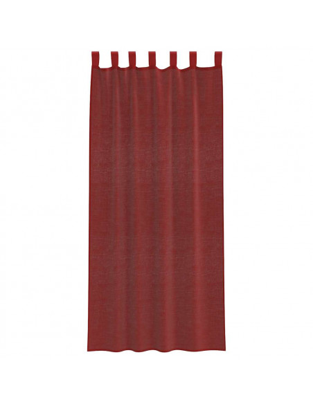 Tende in Voile con Tasche per Aste 2 pz Rosso Vino