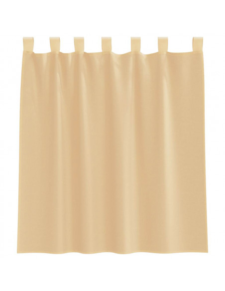 Tende in Voile con Tasche per Aste 2 pz Sabbia