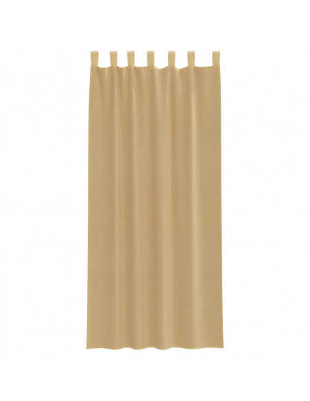 Tende in Voile con Tasche per Aste 2 pz Sabbia