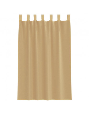 Tende in Voile con Tasche per Aste 2 pz Sabbia