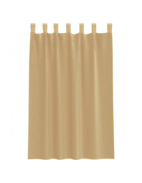 Tende in Voile con Tasche per Aste 2 pz Sabbia
