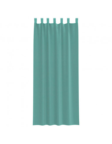 Tende in Voile con Tasche per Aste 2 pz Turchese