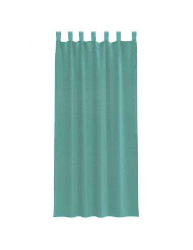 Tende in Voile con Tasche per Aste 2 pz Turchese