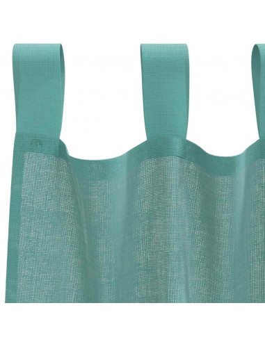 Tende in Voile con Tasche per Aste 2 pz Turchese