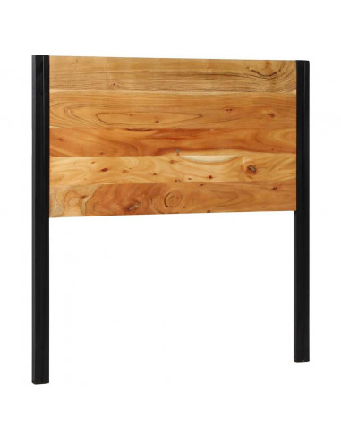 Testiera 100 cm in Legno Massello di Acacia e Ferro