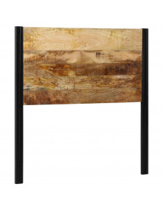 Testiera 100 cm in Legno Massello di Mango e Ferro 2