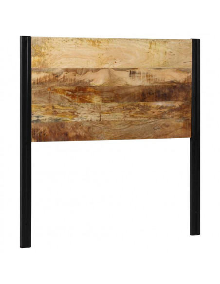 Testiera 100 cm in Legno Massello di Mango e Ferro