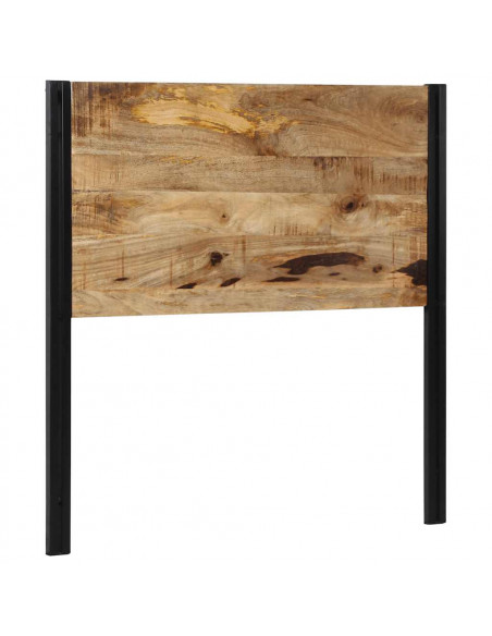 Testiera 100 cm in Legno Massello di Mango e Ferro