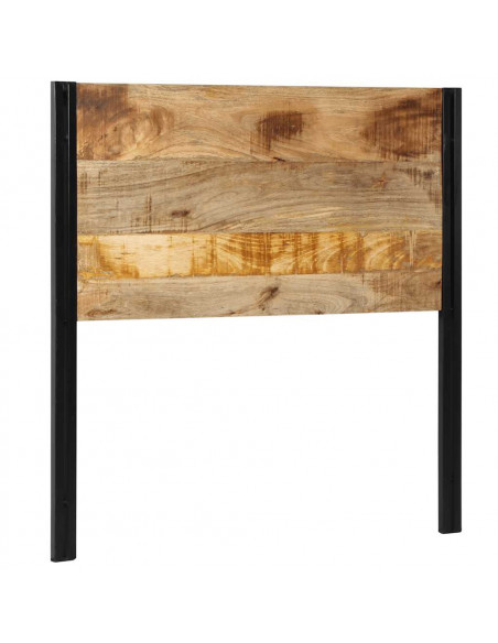 Testiera 100 cm in Legno Massello di Mango e Ferro