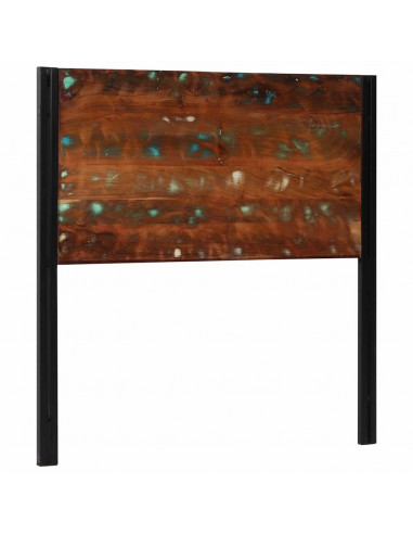 Testiera 100 cm in Legno Massello di Recupero e Ferro