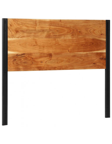 Testiera 120 cm in Legno Massello di Acacia e Ferro