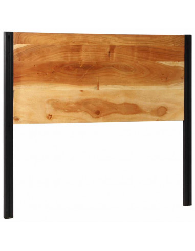 Testiera 120 cm in Legno Massello di Acacia e Ferro