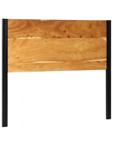 Testiera 120 cm in Legno Massello di Acacia e Ferro