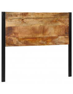 Testiera 120 cm in Legno Massello di Mango e Ferro 2
