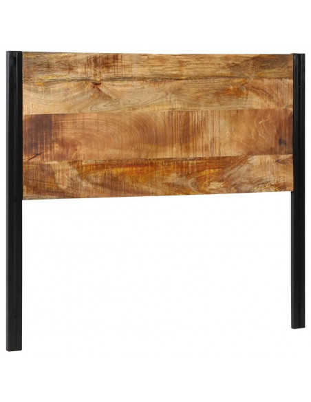 Testiera 120 cm in Legno Massello di Mango e Ferro