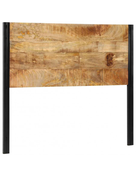 Testiera 120 cm in Legno Massello di Mango e Ferro