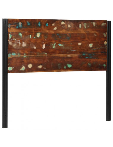 Testiera 120 cm in Legno Massello di Recupero e Ferro