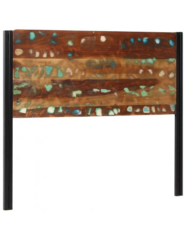 Testiera 120 cm in Legno Massello di Recupero e Ferro