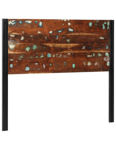 Testiera 120 cm in Legno Massello di Recupero e Ferro