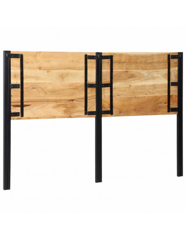 Testiera 160 cm in Legno Massello di Acacia e Ferro