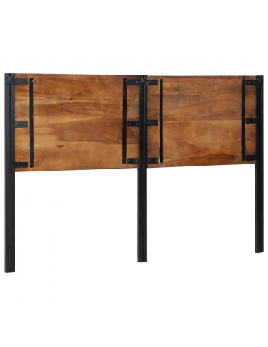 Testiera 160 cm in Legno Massello di Recupero e Ferro