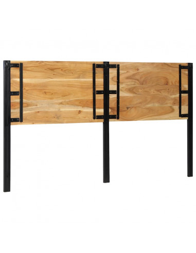 Testiera 180 cm in Legno Massello di Acacia e Ferro