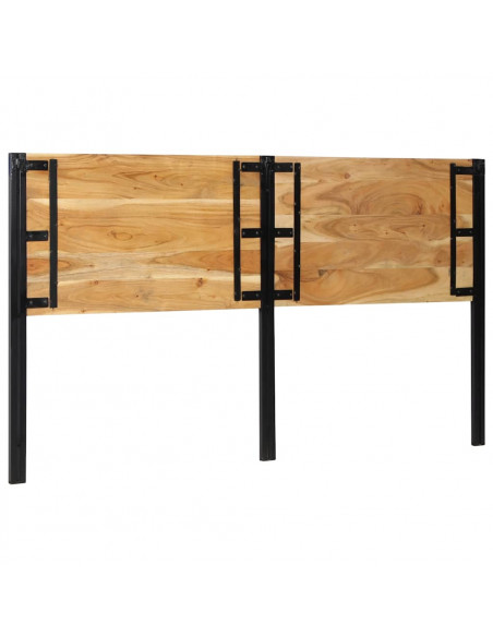 Testiera 180 cm in Legno Massello di Acacia e Ferro