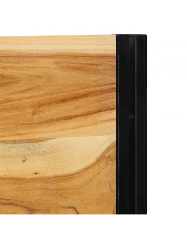 Testiera 180 cm in Legno Massello di Acacia e Ferro