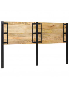 Testiera 180 cm in Legno Massello di Mango e Ferro 2