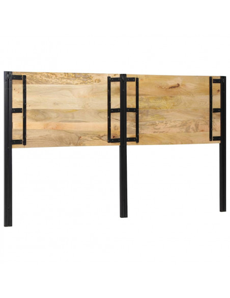 Testiera 180 cm in Legno Massello di Mango e Ferro