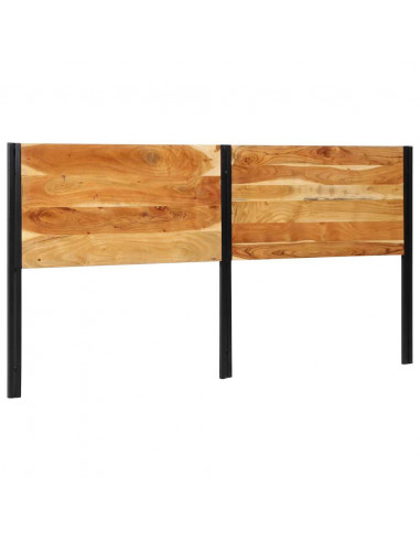 Testiera 200 cm in Legno Massello di Acacia e Ferro