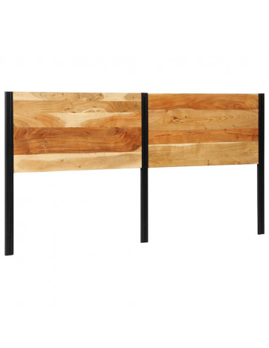 Testiera 200 cm in Legno Massello di Acacia e Ferro