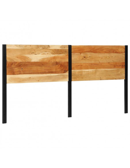 Testiera 200 cm in Legno Massello di Acacia e Ferro