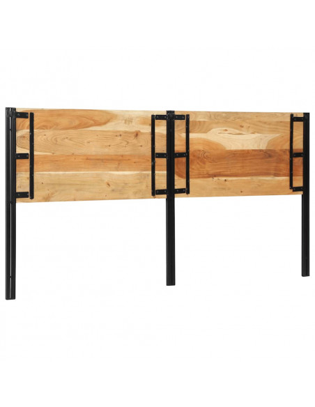 Testiera 200 cm in Legno Massello di Acacia e Ferro