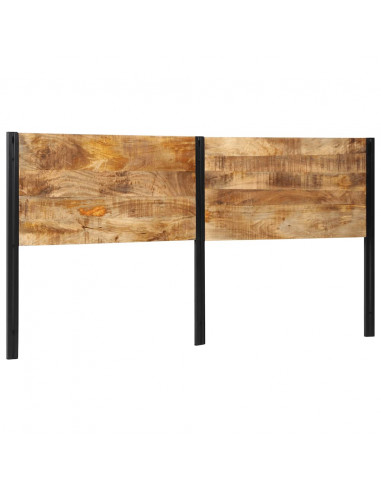 Testiera 200 cm in Legno Massello di Mango e Ferro