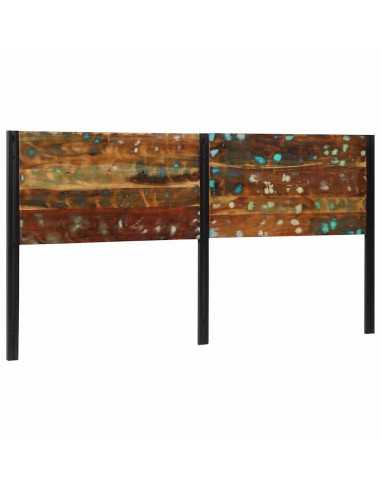 Testiera 200 cm in Legno Massello di Recupero e Ferro