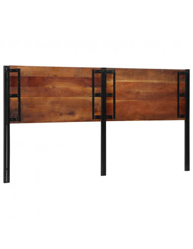 Testiera 200 cm in Legno Massello di Recupero e Ferro