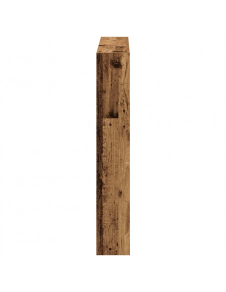 Testiera con Contenitore a LED Legno Antico 100x17x102 cm