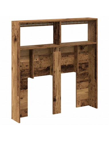 Testiera con Contenitore a LED Legno Antico 100x17x102 cm