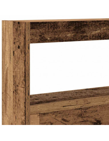 Testiera con Contenitore a LED Legno Antico 160x17x102 cm