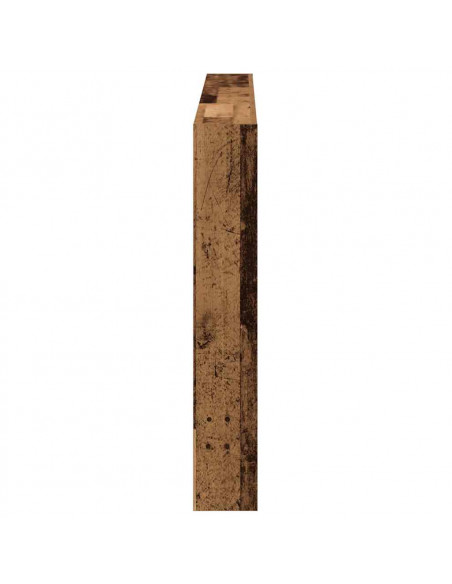 Testiera con Contenitore a LED Legno Antico 180x17x102 cm