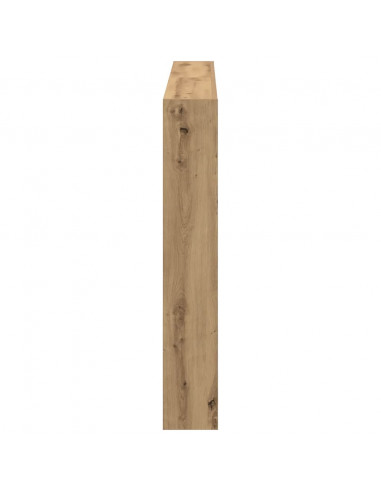 Testiera con Contenitore a LED Rovere Artigianale 160x17x102 cm