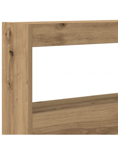 Testiera con Contenitore a LED Rovere Artigianale 160x17x102 cm